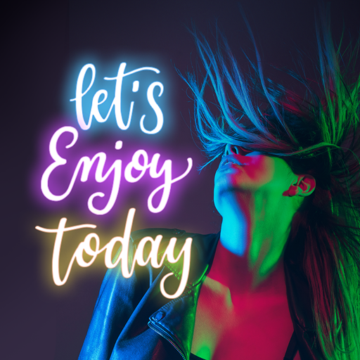 Neon Text on Photo Editor App 1.0 Icon