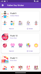 Screenshot 2 Pegatinas del día del padre. android