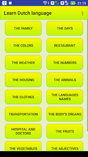 Android application Learn Dutch language screenshort