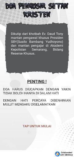 Android application Doa Pengusir Setan kristen screenshort