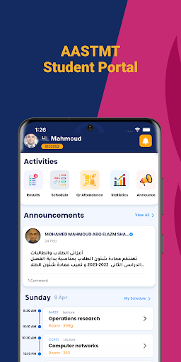 Android application AASTMT Student Portal screenshort