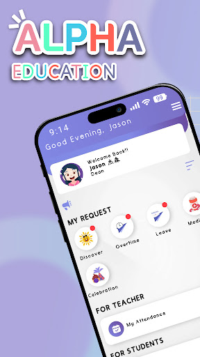 Android application AlphaEdu: Teachers screenshort