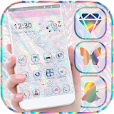Cute Glitter Holographic Theme icon