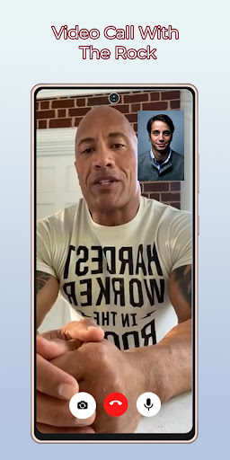Android application Dwayne Johnson Fake Video Call screenshort