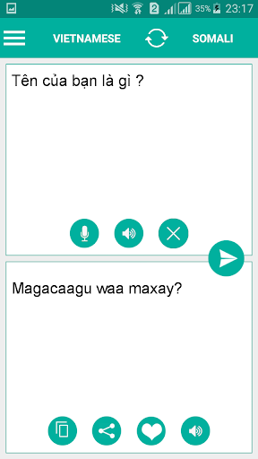 Somali Vietnamese Translator Screen 2