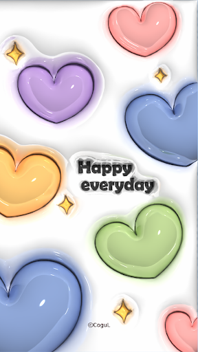 Android application 카카오톡 테마 - 해피 에브리데이 3D_파스텔 screenshort