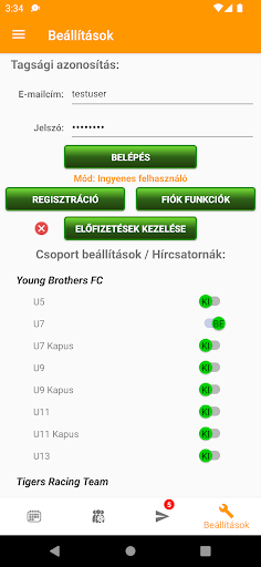 Android application MyTeamEvent screenshort