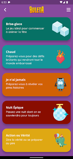 Aperçu de l'application