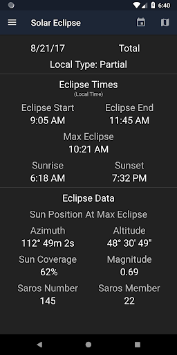 Planets Position Screen 3