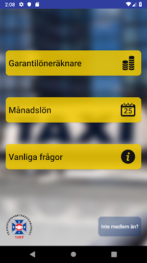 Android application Taxilön screenshort