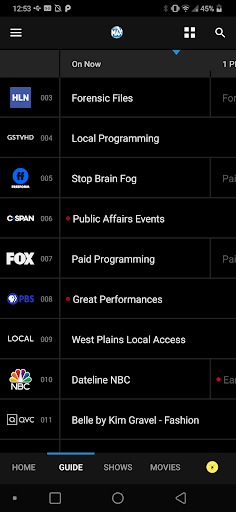 Screenshot of HTC TV MAX