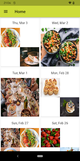 Android application Eating Habits Viewer screenshort