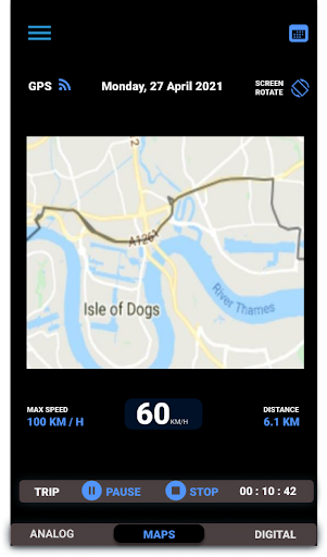GPS Speedometer - Odometer HUD Screen 2