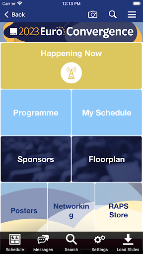 RAPS Events Screen 3