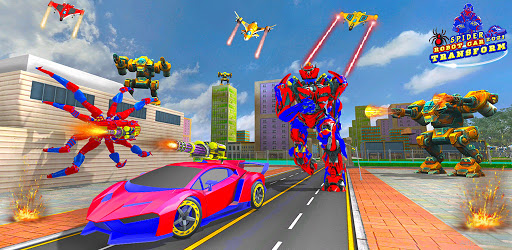Grand Spider robot car transform attack cover