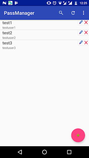 Android application Password Manager screenshort