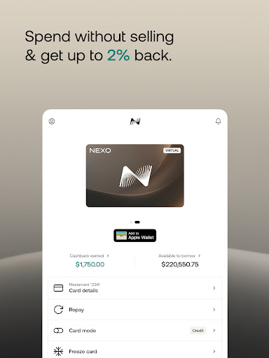 Screenshot of Nexo: Crypto Wealth Platform