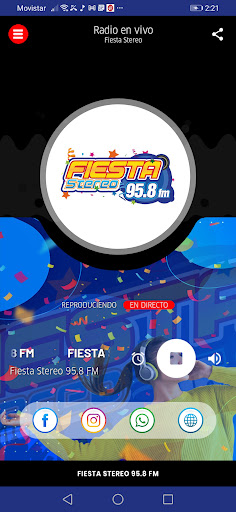 Android application Fiesta Stereo 95.8 FM screenshort