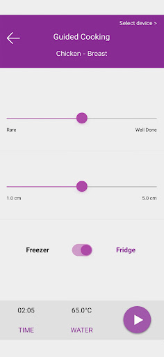 Sous Vide Bluetooth Screen 3