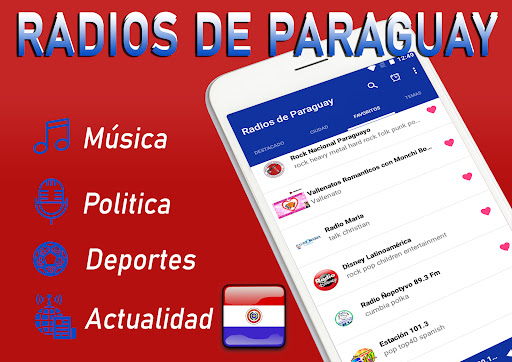 Android application Radios de Paraguay AM y FM screenshort