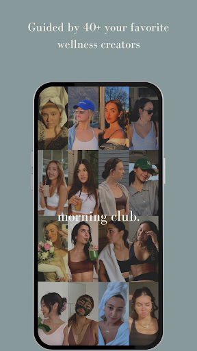 Android application morning club. screenshort