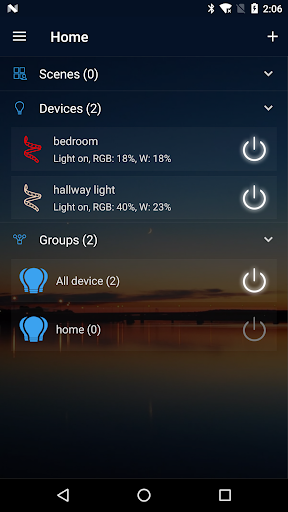 Android application DALS RGBW wifi screenshort