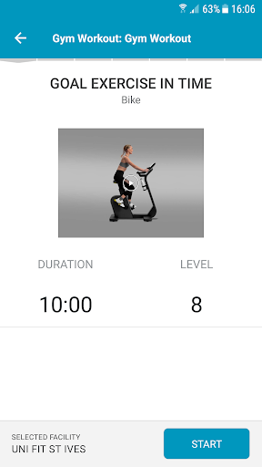 UniFit Gym Screen 3