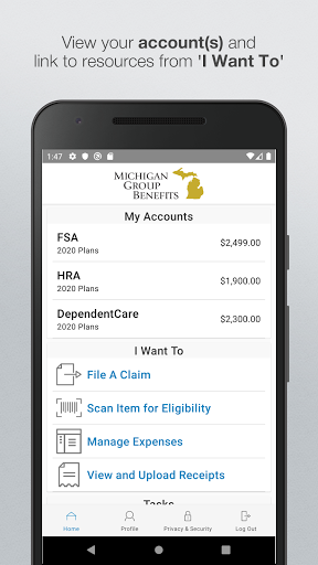 Android application Michigan Group Benefits screenshort