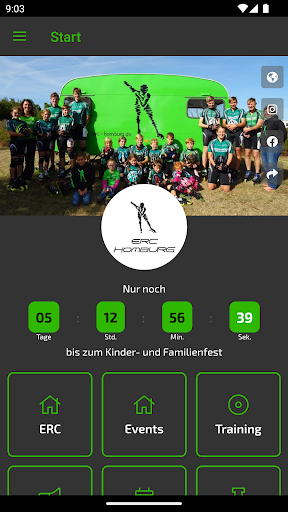 Android application ERC Homburg e.V. screenshort