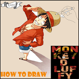 how to draw luffy icon