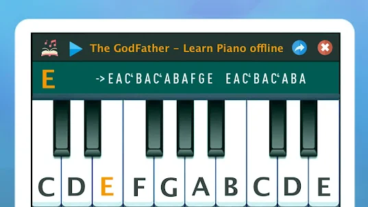 Learn Piano letter notes songs