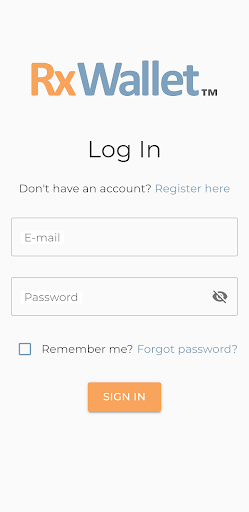 Android application RxWallet ePrescription Shopper screenshort