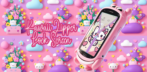 Kawaii Zipper Lock Screen