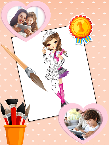 Screenshot of Fashion Coloring Book