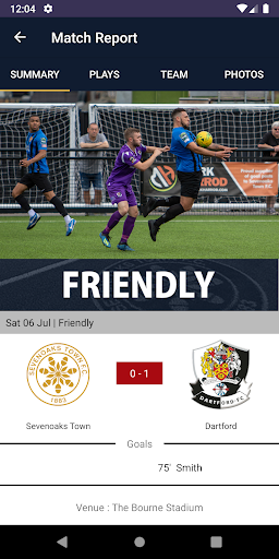 Sevenoaks Town F.C. 2021/22 Screen 3