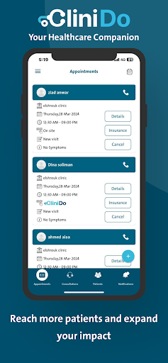 Android application CliniDo For Doctor screenshort