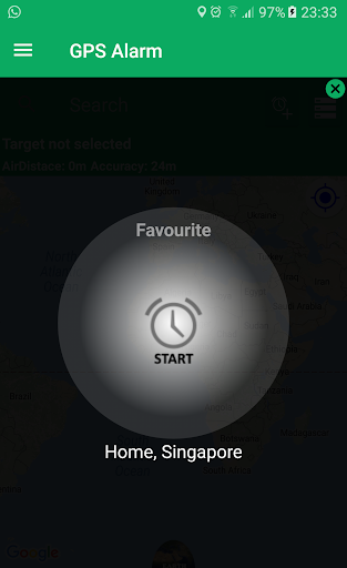 Android application GPS Alarm/ Location Alarm screenshort