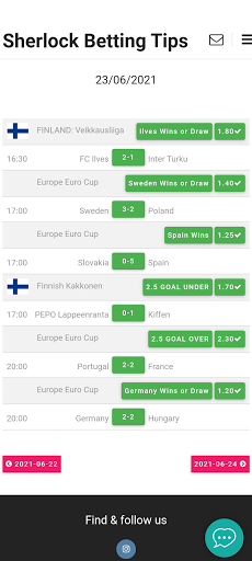 Sherlock Betting Tips Analyzer Screen 2