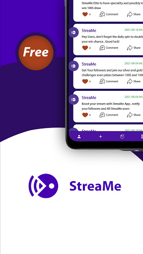 Android application StreaMe screenshort