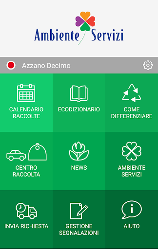 Android application Ambiente Servizi screenshort