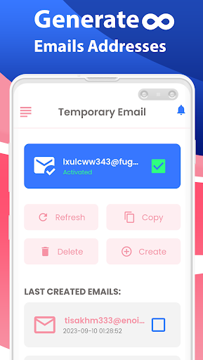 Temporary Email Generator Screen 3