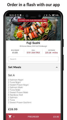 Fuji Sushi Screen 2