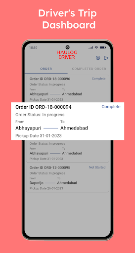 Android application Haulog Driver screenshort