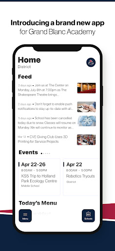 Android application Grand Blanc Academy screenshort