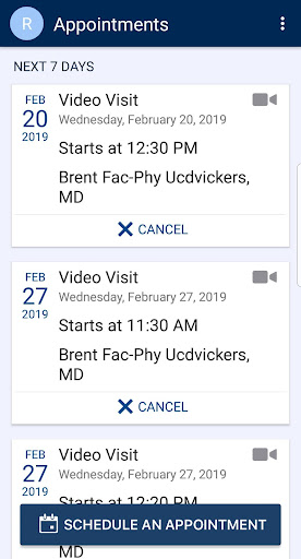 MyUCDavisHealth Screen 3