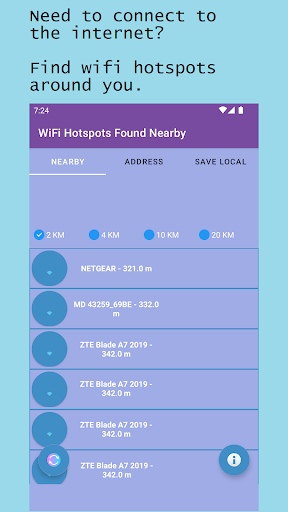 Android application Wifi Hotspot Found Nearby screenshort