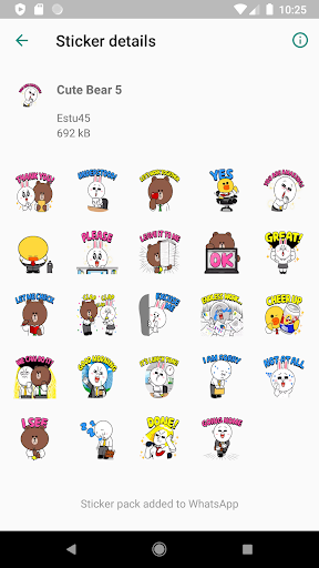 Sticker Cute Bear forWAStickerApps