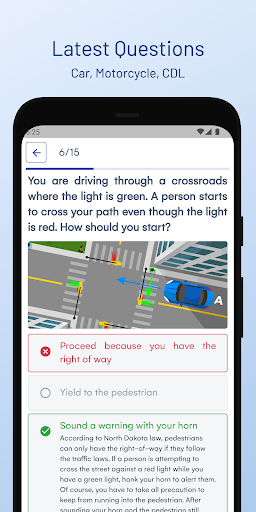 Android application ND DMV Permit Test Guide screenshort
