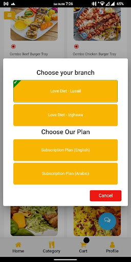 Love Diet Food QA Screen 2