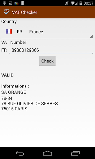 VAT Checker for EU company Screen 3